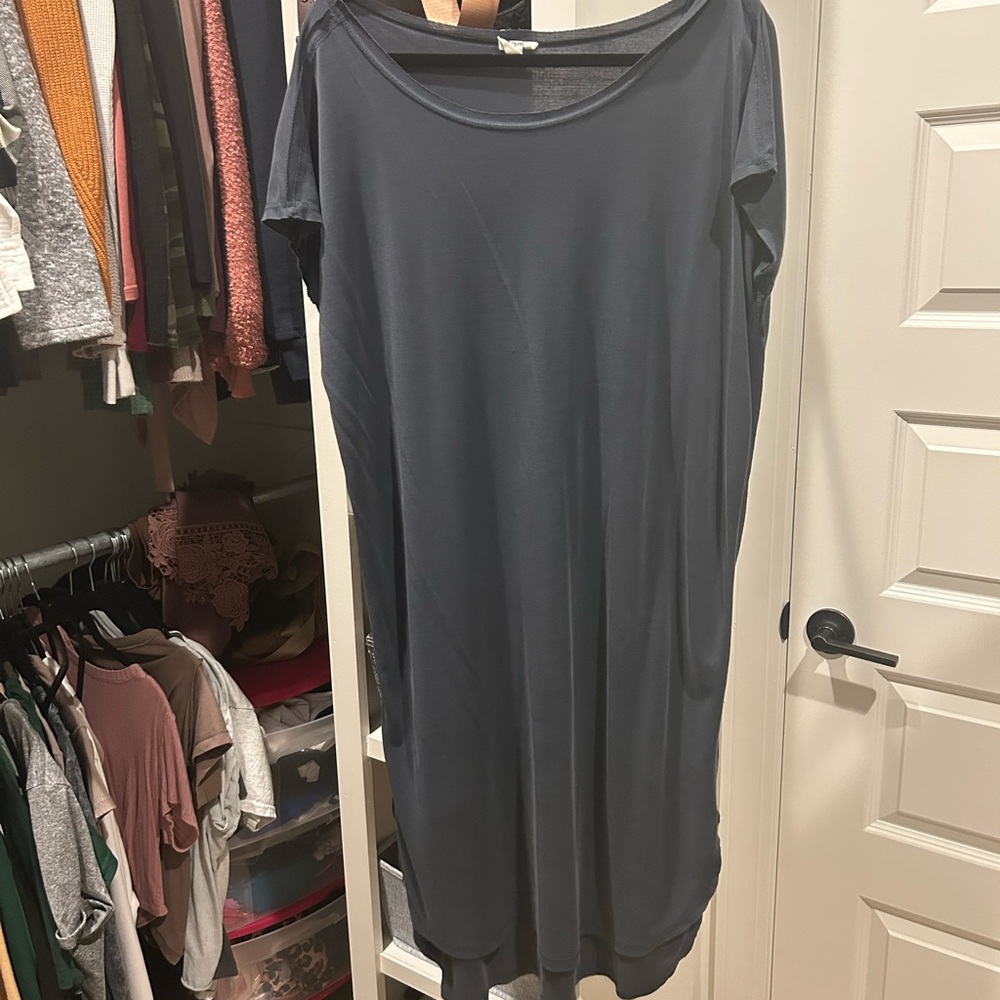 Navy shift dress